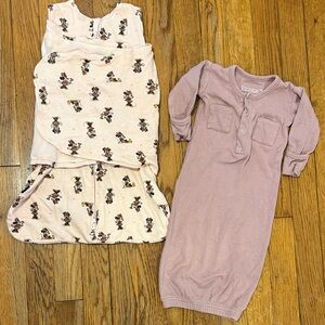 HALO Disney Minnie Mouse sleep sack swaddle plus lovedbaby organic cotton sack